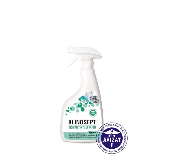 KLINOSEPT™ - Dezinfectant rapid pentru suprafete RTU - pe baza de acool 500 ml